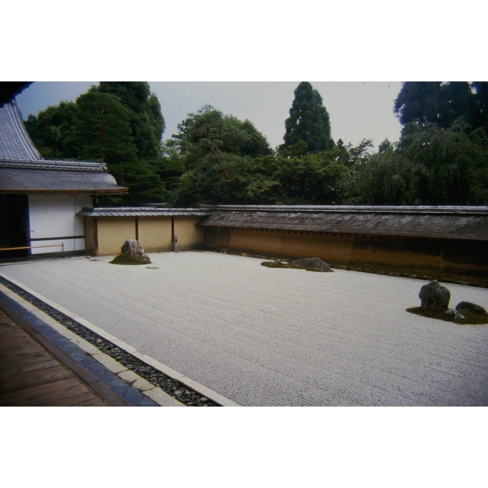 1980s Pro Photo Lab Japan Nara & Joetsu, Zen rock garden at Ryōan-ji Temple